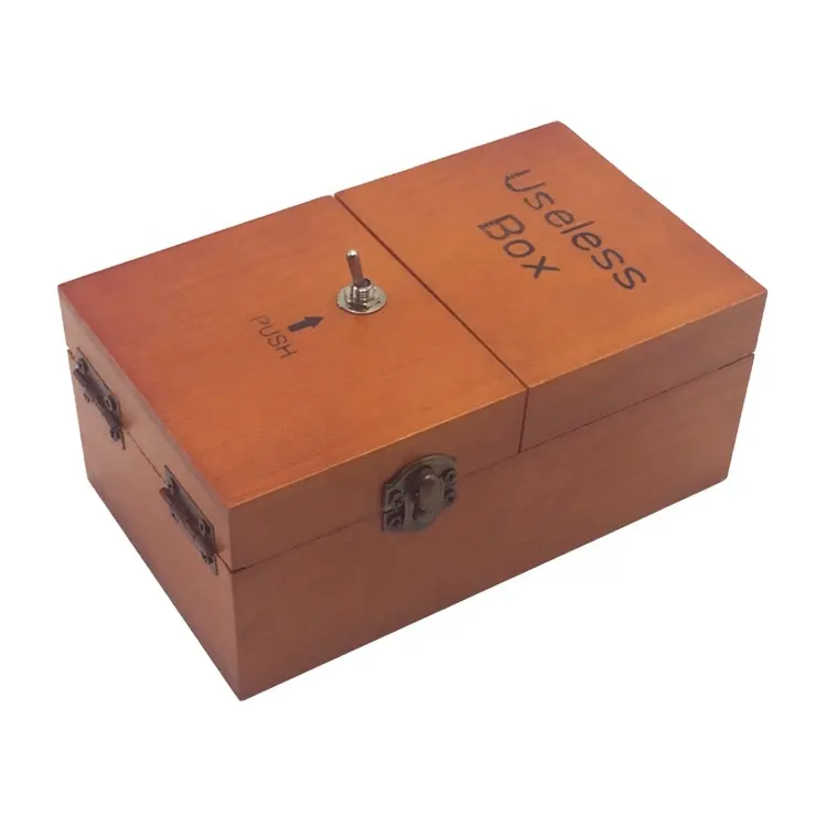 Sıcak satış ahşap eğitici noel hediyesi oyuncak yararsız kutu yalnız bırakın kutusu