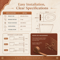 Design moderne, Céramique allongée, Télécommande intelligente incluse, Siège chauffant, Lavage féminin, Chasse d'eau par gravité, Siphon en S, Garantie 3 ans