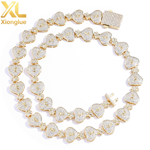 OEM Bespoke Logo Engraved <b>Solid</b> 925 <b>Silver</b> Money Bag Cuban Chains Micro Paved Moissanite 18K Real Gold Plated Dollar Jewelry - Product Image 1