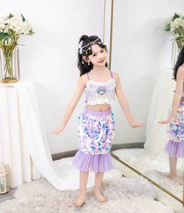 Disfraz de Princesa Sirena para Niñas, Vestido de Fiesta para Niñas Pequeñas, Vestidos de Lentejuelas para Halloween - Product Image 5