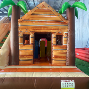 大人と子供のための巨大な商業インフレータブル障害物コースブロワースライド付きスポーツ活動 - Product Image 3