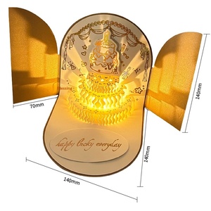 Ailes d'ange 3D avec lumière LED, <span class=keywords><strong>musique</strong></span> et carte de vœux pour anniversaire ou fête, divers articles de fête et cadeaux de mariage. - Product Image 6
