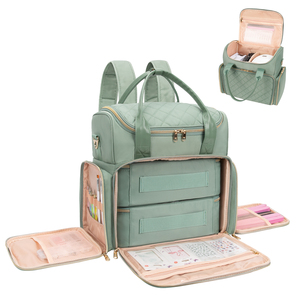 ReIaveI 56 botellas de mochila de almacenamiento de esmalte de uñas caja de almacenamiento de luz de uñas impermeable <span class=keywords><strong>profesional</strong></span> <span class=keywords><strong>maleta</strong></span> de manicura - Product Image 1