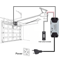 Kit d'ouverture de porte de garage intelligent WiFi AC100-240V, câble de signal de 5 m, installation facile, contrôle via l'application Smart Life