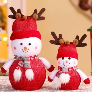 Nouveaux Ornements de Noël Transfrontaliers Bonnets de Neige en Peluche Courte (Grands, Moyens, Petits) pour Décoration de Scène et Ambiance Festive - Product Image 2