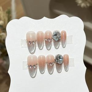 <span class=keywords><strong>Prix</strong></span> usine presse sur les <span class=keywords><strong>ongles</strong></span> rose blanc réutilisable femmes fait à la main court carré Simple français <span class=keywords><strong>faux</strong></span> <span class=keywords><strong>ongles</strong></span> avec strass - Product Image 6