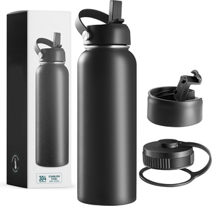 Hot Selling ODM 32/40oz Double Wall Vacuum 18/8 Stainless Steel Eco-Friendly Insulated Sports <b>Water</b> <b>Bottle</b> <b>Storage</b> Jar Rope Lid - Product Image 1