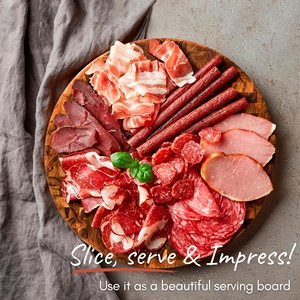 Planche à découper extra large en bois de teck rond, à grain bout, épaisse, conditionnée avec de la cire d'abeille, de l'huile de lin et de l'huile de citron - Product Image 6