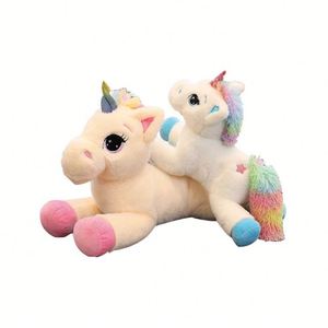 Fabricant de jouets sur mesure, vente en gros de jouets Peach Town, CudSoft, jouet en peluche licorne arc-en-ciel coloré, adorable poupée en peluche, 31-50 cm, pour enfants - Product Image 3