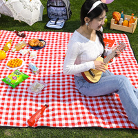 Tapis de pique-nique gonflable Portable épais imperméable couverture de plage Camping randonnée utilisation extérieure pliable pelouse tissu équipement de Camping