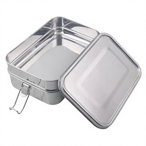 Boîte à lunch rectangulaire en acier inoxydable de qualité alimentaire, multifonctionnelle, moderne, étanche, écologique, sans BPA, la plus vendue 1 - Product Image 1