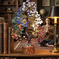 Arbre des 7 chakras en cristal, pyramide d'orgonite, motif arbre de vie, cadeau de Noël pour femmes, décoration de bureau à domicile, cristaux d'énergie positive