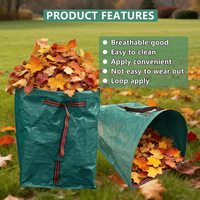 Sacs de collecte de feuilles semi-circulaires épaissis Xiqiming, 10 gallons, en tissu PP, pour jardinage simple, idéaux pour les brindilles, les mauvaises herbes et les feuilles