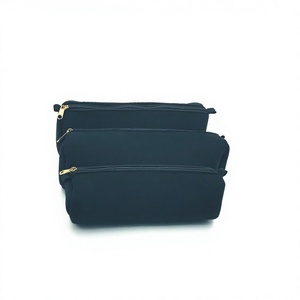 Neoprene school pencil case Black fabric pencil bag Zipper closure for school Office use neoprene pencil case - Product Image 4