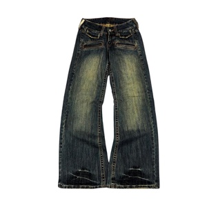 Jeans décontractés pour hommes, coupe ample, effet usé, bordure effilochée, style streetwear décontracté pour le quotidien et les activités de plein air - Product Image 3
