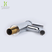 Mélangeur de lavabo en plastique ABS robinet d'évier salle de bains or vente de luxe KANGXUAN en céramique chaud formation Logo Style moderne