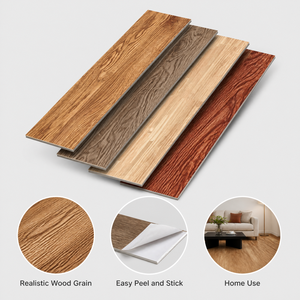 Planches de sol en <span class=keywords><strong>vinyle</strong></span> autocollantes, revêtement de sol en PVC auto-adhésif, imitation bois, imperméable, planches SPC pour salon, chambre à coucher - Product Image 6