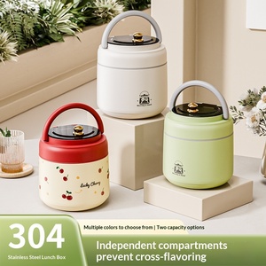 Termo de Acero Inoxidable 304 con Aislamiento al Vacío, Boca Ancha, con Cuchara Plegable para Adultos, Recipiente para Sopa y <span class=keywords><strong>Almuerzo</strong></span> para Viajes - Product Image 1