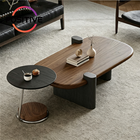 Ensemble de tables basses modernes du milieu du siècle, table d'appoint ronde, structure en acier inoxydable, mobilier de luxe pour salon, vente en gros OEM
