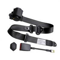 Ceintures de sécurité universelles à 3 points pour voiture | Ceinture de sécurité de voiture à 3 points en polyester avec boucle à câble en acier