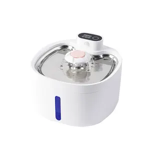 2024 Wireless Stainless Steel Automatic Water Bowls Pet Drink Fountain Indoor Sensor Dog Cat Water Dispenser Fountain