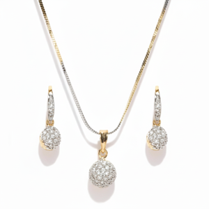 Colgante elegante conjunto de joyería fina 22 K - Product Image 1