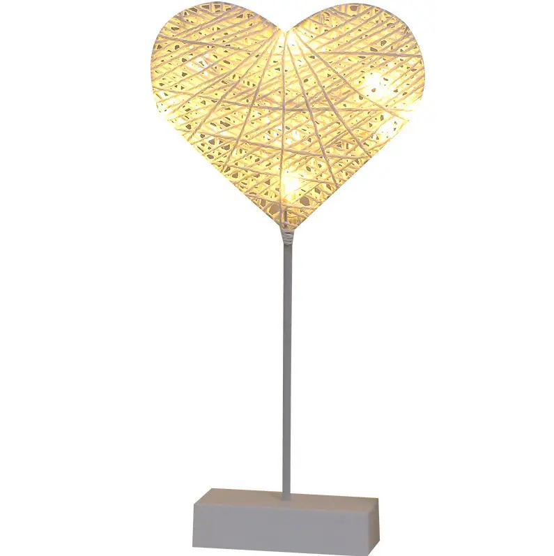 Moon Star Shape Ramadan Desk Lamp Christmas Lights Metal Cage LED Star Love Battery Operated LED Table Lamps Moon Lamp