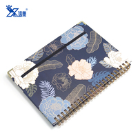 Offres Spéciales fleur conception taccuino personnalisé spirale a5 papier carnet de notes couverture rigide planificateur quotidien Double Coil Notebook pour les filles