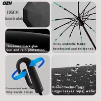 Paraguas con Gancho, Automático, Anti-UV, Resistente al Viento, Compacto, Portátil, para Hombre, Mochila, Senderismo, Aire Libre, Regalo, Venta al Por Mayor Directa de Fábrica
