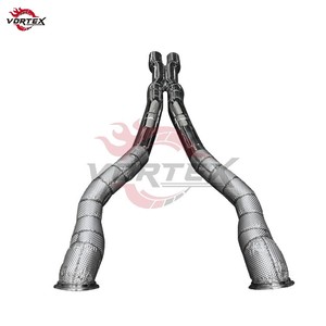 Sistema de Escape Electrónico Vortex de Acero Inoxidable con Válvula Dorada para Ferrari F12 con Sistema de Escape Catback con Válvula - Product Image 3