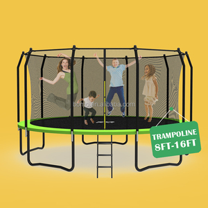 Trampoline extérieur sécurisé Zoshine 8/10/12/15/16FT, structure en acier avec <span class=keywords><strong>filet</strong></span> de protection en PVC de qualité supérieure pour enfants et adultes, idéal pour le jardin. - Product Image 1