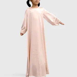 Busana Gaun Muslim Anak Perempuan Pakaian Abaya Islami Gaun Doa Anak-anak