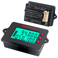 Testeur de capacité de batterie LCD Peacefair PZEM-037 120V 10A, compteur Coulomb, voltmètre, ampèremètre pour batterie au plomb-acide et au lithium