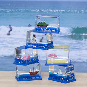 Mignon mini long carré goutte à goutte d'huile sablier petite décoration de bureau pour enfants Kit intérieur parfait petit cadeau - Product Image 3