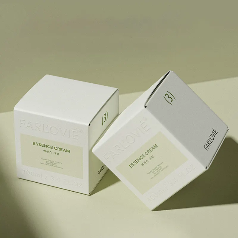 Paket produk kecantikan kustom pribadi kotak kertas minyak Esensial Losion untuk kotak kemasan Perawatan Kulit Serum