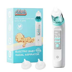 電気ベビーノーズ吸盤鼻吸引器充電式5レベル音楽と軽い鎮静機能を備えた赤ちゃんのためのパワーサクション