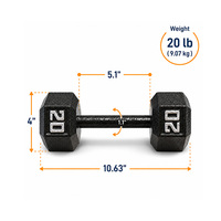 Set Dumbbell Heksagonal Kustom OEM, Beban Gym Ergonomis dari Besi Cor dengan Rak untuk Latihan di Rumah bagi Pria dan Wanita