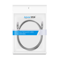 Cable de Red LAN Cat5e Sin Blindaje (UTP) de 15m de Jasoz con Conectores RJ45 Chapados en Oro, Revestimiento de PVC, Cable de Conexión Ethernet