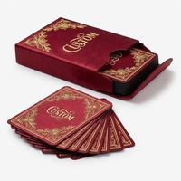 Cartes à Jouer Personnalisées en Papier, Jeu Doré en Relief, 330 g/m², Noyau Noir, Surface Soie, Impression CMJN 4 Couleurs, Logo Personnalisé, Cadeau de Luxe, Hôtel