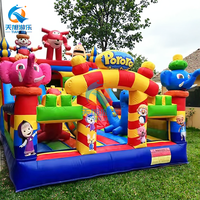 Château Gonflable Commercial Personnalisable avec Toboggan Pingouin et Aire de Jeu, Maison de Rebond en PVC pour Fêtes d'Enfants et Événements