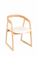 Chaise de salle à manger moderne minimaliste en bois d'érable nord-américain massif avec pieds coniques pour cuisine et salon