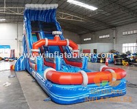 Piscine gonflable en pvc pour adultes et enfants, glissière d'eau, 13 m, 19 pieds
