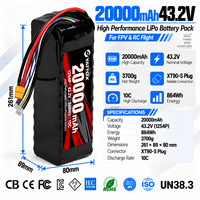 Baterai Lithium Silinder Drone Besar 21700 12S4P 43.2V 20000mah Paket Baterai Sel Lithium Ion Silinder dengan Pengosongan Tinggi