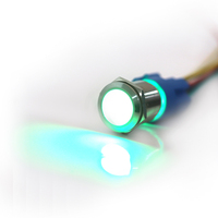 Bouton-poussoir LED momentané court de 16 mm avec anneau lumineux rouge/vert/bleu RGB