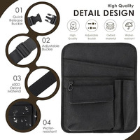 Tablier de serveur, tablier de service avec poches pour serveuse, sac de rangement pour outils de serveur avec longues sangles de ceinture