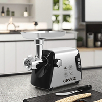 ORVICA Hachoir à viande manuel portable multifonction en acier inoxydable avec moteur en cuivre pur 3300W, machine à saucisses ORM-3588
