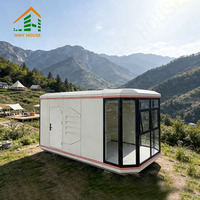 Maisons capsules écologiques préfabriquées pour maisons modulaires en conteneurs, zones panoramiques, chambre moderne de luxe confortable, livraison rapide