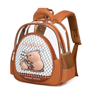 <span class=keywords><strong>Sac</strong></span> à dos transparent 3D pour tout-petits, motif animal de dessin animé, léger et respirant, pour garçons et filles de 2 à 6 ans, idéal pour la maternelle - Product Image 1