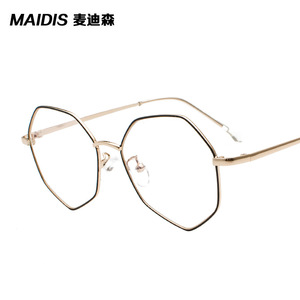 Maidis Women's Octagonal Gold Wire Eyeglasses Frames With UV Protection For Round Faces Fashion Trend - Product Image 2