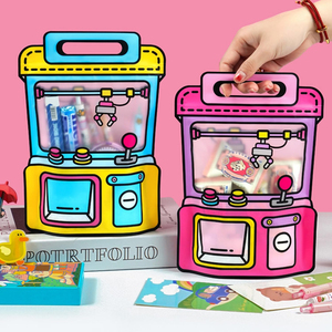 Sacs cadeaux en plastique à motif dessin animé, forme griffe de machine à pinces, pour bonbons et biscuits, avec fermeture Ziplock, pour fêtes - Product Image 6